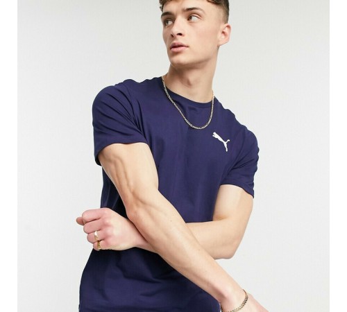 4k Puma 586668-76 Essentials Small Logo Men's -  Dark Night 